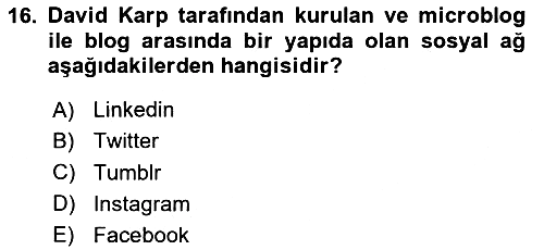 Temel Bilgi Teknolojileri 2024-2025 Dönem Sonu Sınavı - 16. soru