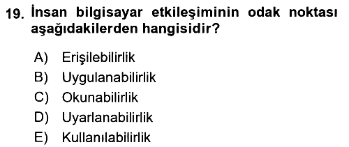 Temel Bilgi Teknolojileri 2022-2023 Yaz Okulu Sınavı - 19. soru