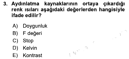 Temel Fotoğrafçılık 2022-2023 Dönem Sonu Sınavı - 3. soru