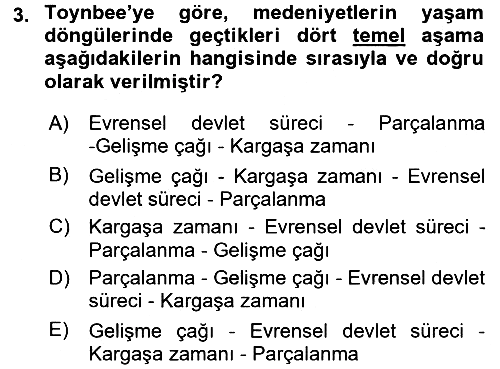 Toplumsal Değişme Kuramları 2017-2018 Dönem Sonu Sınavı - 3. soru
