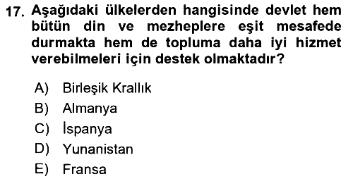 Türk Siyasal Hayatı 2023-2024 Dönem Sonu Sınavı - 17. soru