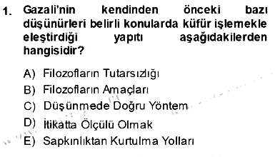 Türkiye´de Felsefenin Gelişimi 1 2013-2014 Ara Sınav - 1. soru