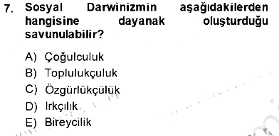 Türkiye´de Felsefenin Gelişimi 1 2013-2014 Dönem Sonu Sınavı - 7. soru