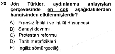 Türkiye´de Felsefenin Gelişimi 1 2013-2014 Tek Ders Sınavı - 20. soru