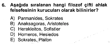 Türkiye´de Felsefenin Gelişimi 2 2012-2013 Ara Sınav - 6. soru