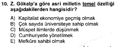 Türkiye´de Felsefenin Gelişimi 2 2012-2013 Ara Sınav - 10. soru