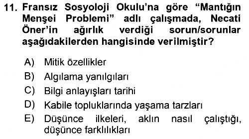 Türkiye´de Felsefenin Gelişimi 2 2015-2016 Ara Sınav - 11. soru