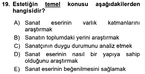 Türkiye´de Felsefenin Gelişimi 2 2018-2019 Ara Sınav - 19. soru