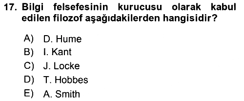 Türkiye´de Felsefenin Gelişimi 2 2021-2022 Ara Sınav - 17. soru