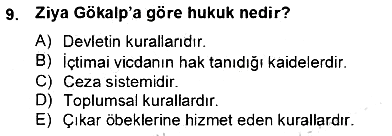 Türkiye´de Felsefenin Gelişimi 2 2012-2013 Dönem Sonu Sınavı - 9. soru