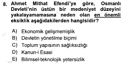 Türkiye´de Felsefenin Gelişimi 2 2015-2016 Dönem Sonu Sınavı - 8. soru