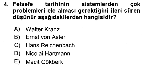 Türkiye´de Felsefenin Gelişimi 2 2016-2017 Dönem Sonu Sınavı - 4. soru