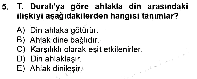 Türkiye´de Felsefenin Gelişimi 2 2013-2014 Tek Ders Sınavı - 5. soru