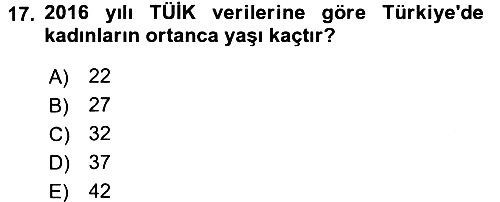 Türkiye´nin Toplumsal Yapısı 2017-2018 Ara Sınav - 17. soru