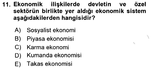 Türkiye´nin Toplumsal Yapısı 2021-2022 Ara Sınav - 11. soru