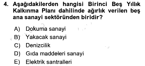 Türkiye´nin Toplumsal Yapısı 2022-2023 Dönem Sonu Sınavı - 4. soru
