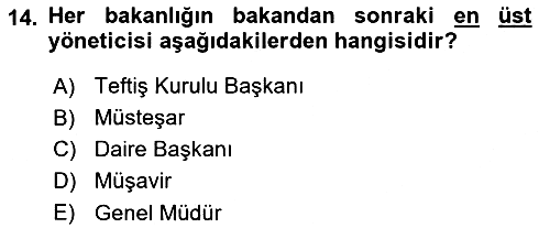 Yurttaşlık ve Çevre Bilgisi 2017-2018 3 Ders Sınavı - 14. soru