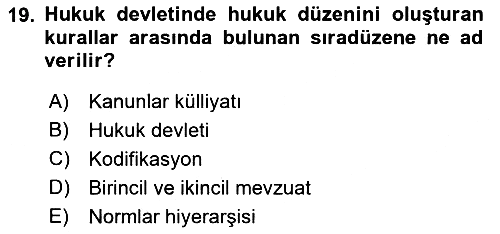 Yurttaşlık ve Çevre Bilgisi 2017-2018 3 Ders Sınavı - 19. soru