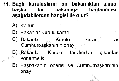 Yurttaşlık ve Çevre Bilgisi 2012-2013 Dönem Sonu Sınavı - 11. soru