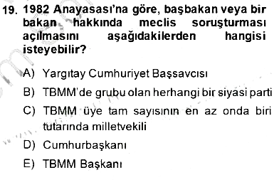 Yurttaşlık ve Çevre Bilgisi 2013-2014 Dönem Sonu Sınavı - 19. soru