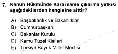 Yurttaşlık ve Çevre Bilgisi 2015-2016 Dönem Sonu Sınavı - 7. soru