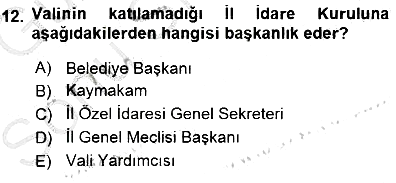 Yurttaşlık ve Çevre Bilgisi 2015-2016 Dönem Sonu Sınavı - 12. soru