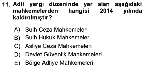 Yurttaşlık ve Çevre Bilgisi 2018-2019 Dönem Sonu Sınavı - 11. soru