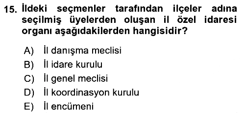 Yurttaşlık ve Çevre Bilgisi 2018-2019 Dönem Sonu Sınavı - 15. soru