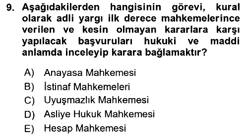 Yurttaşlık ve Çevre Bilgisi 2021-2022 Dönem Sonu Sınavı - 9. soru