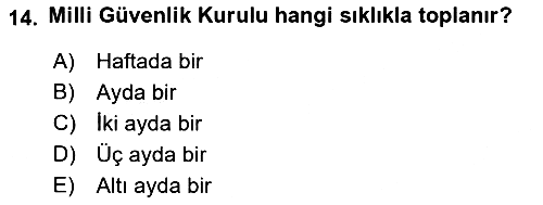 Yurttaşlık ve Çevre Bilgisi 2022-2023 Dönem Sonu Sınavı - 14. soru
