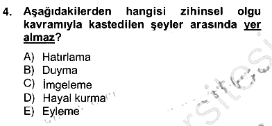 Zihin Felsefesi 2012-2013 Ara Sınav - 4. soru
