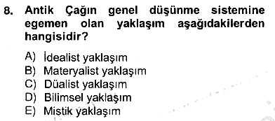 Zihin Felsefesi 2012-2013 Ara Sınav - 8. soru