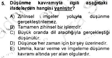 Zihin Felsefesi 2014-2015 Ara Sınav - 5. soru