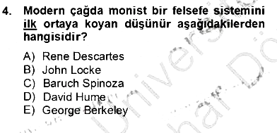 Zihin Felsefesi 2012-2013 Dönem Sonu Sınavı - 4. soru