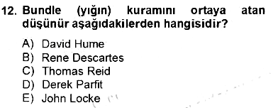 Zihin Felsefesi 2012-2013 Dönem Sonu Sınavı - 12. soru
