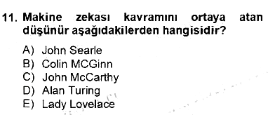 Zihin Felsefesi 2013-2014 Dönem Sonu Sınavı - 11. soru