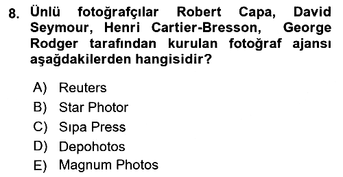 Fotoğraf Tarihi 2022-2023 Dönem Sonu Sınavı - 8. soru