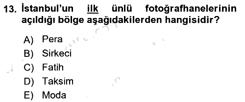 Fotoğraf Tarihi 2023-2024 Dönem Sonu Sınavı - 13. soru