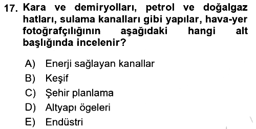 Fotoğrafın Kullanım Alanları 2021-2022 Ara Sınav - 17. soru