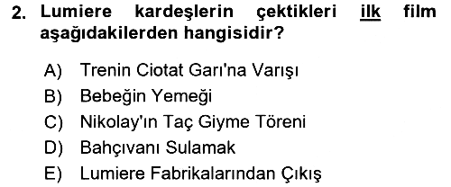 Hareketli Görüntünün Tarihi 2016-2017 3 Ders Sınavı - 2. soru