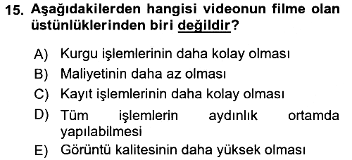 Hareketli Görüntünün Tarihi 2017-2018 3 Ders Sınavı - 15. soru