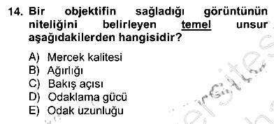 Optik Bakış 2013-2014 Ara Sınav - 14. soru