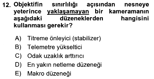 Optik Bakış 2021-2022 Ara Sınav - 12. soru
