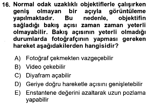 Optik Bakış 2023-2024 Ara Sınav - 16. soru