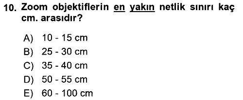 Optik Bakış 2024-2025 Ara Sınav - 10. soru