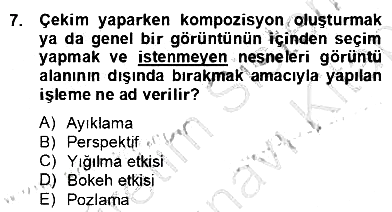Optik Bakış 2013-2014 Dönem Sonu Sınavı - 7. soru