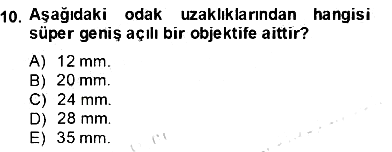 Optik Bakış 2013-2014 Dönem Sonu Sınavı - 10. soru