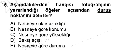 Optik Bakış 2013-2014 Dönem Sonu Sınavı - 15. soru