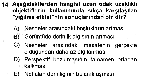 Optik Bakış 2024-2025 Dönem Sonu Sınavı - 14. soru