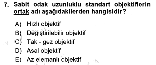 Optik Bakış 2022-2023 Yaz Okulu Sınavı - 7. soru